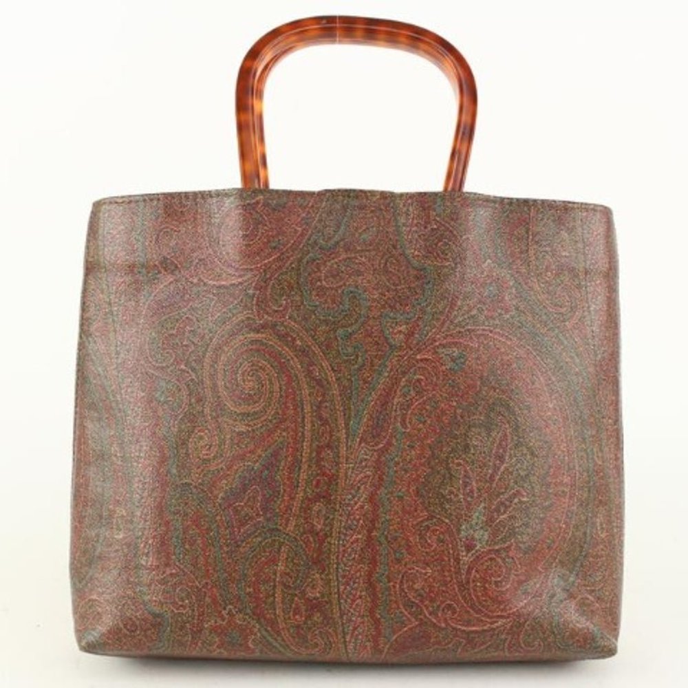 Etro Paisley Tortoise Handle Tote bag 11ET929